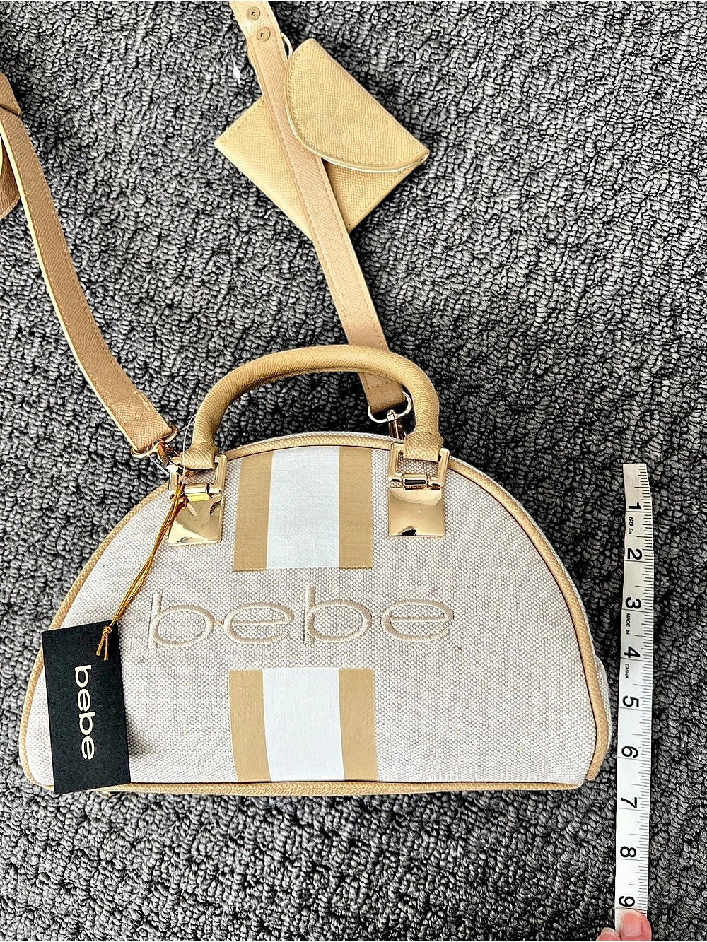 bebe Small Satchel Top Handle Bag Bowler